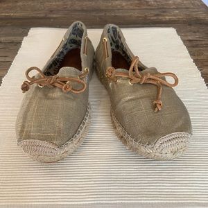 Sperry Topsider Gold. & Jute Women’s Deck Shoes size 9